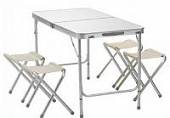Стол туристический 120*60 с 4 складными табуретами (Китай) 